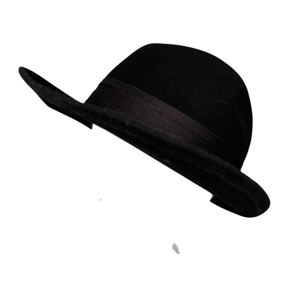 Vintage Betmar 100% Wool Felt Cloche Ladies Hat Black Church